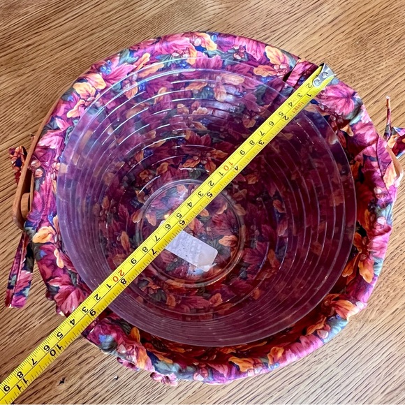 ⭐️ 1995 Longaberger Pumpkin Basket Fabric Liner Plastic Protector - Picture 7 of 8